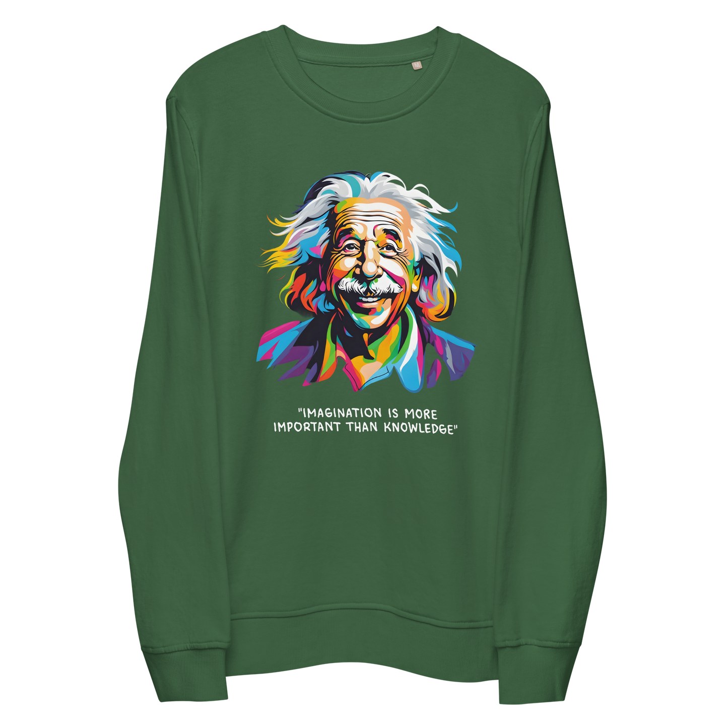 Imagination Is More Important Than Reality Einstein Unisex organic sweatshirt