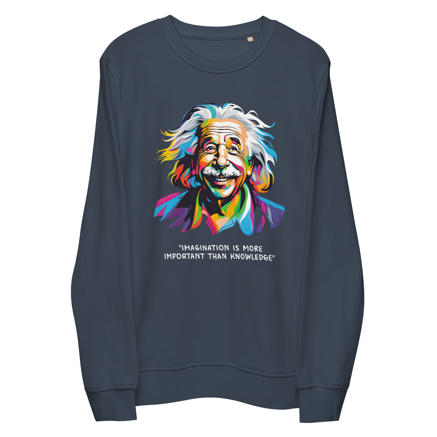 Imagination Is More Important Than Reality Einstein Unisex organic sweatshirt