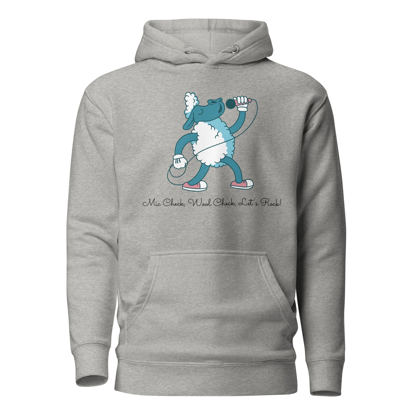 Mic Check, Wool Check, Let's Rock Unisex Hoodie