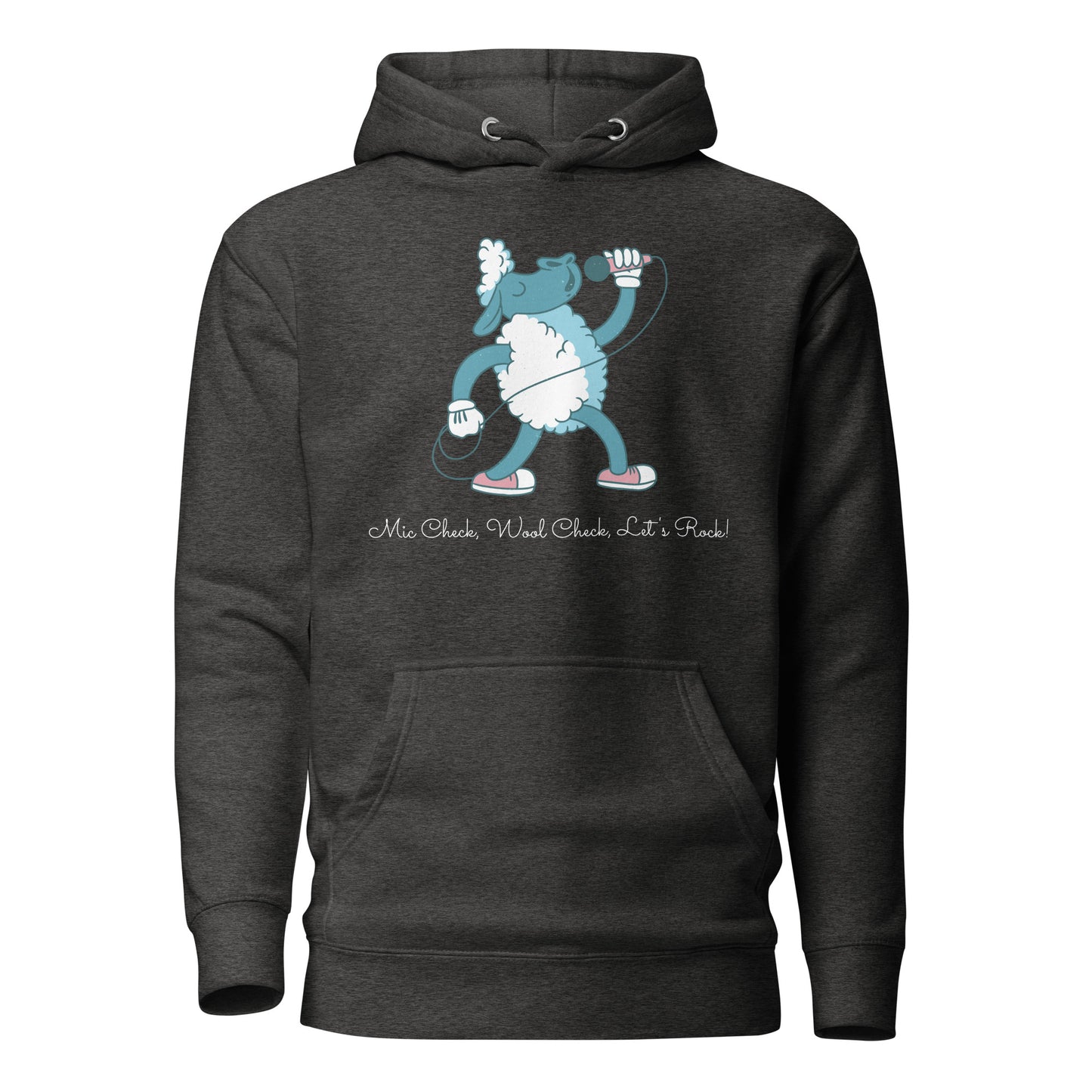 Mic Check, Wool Check, Let's Rock Unisex Hoodie