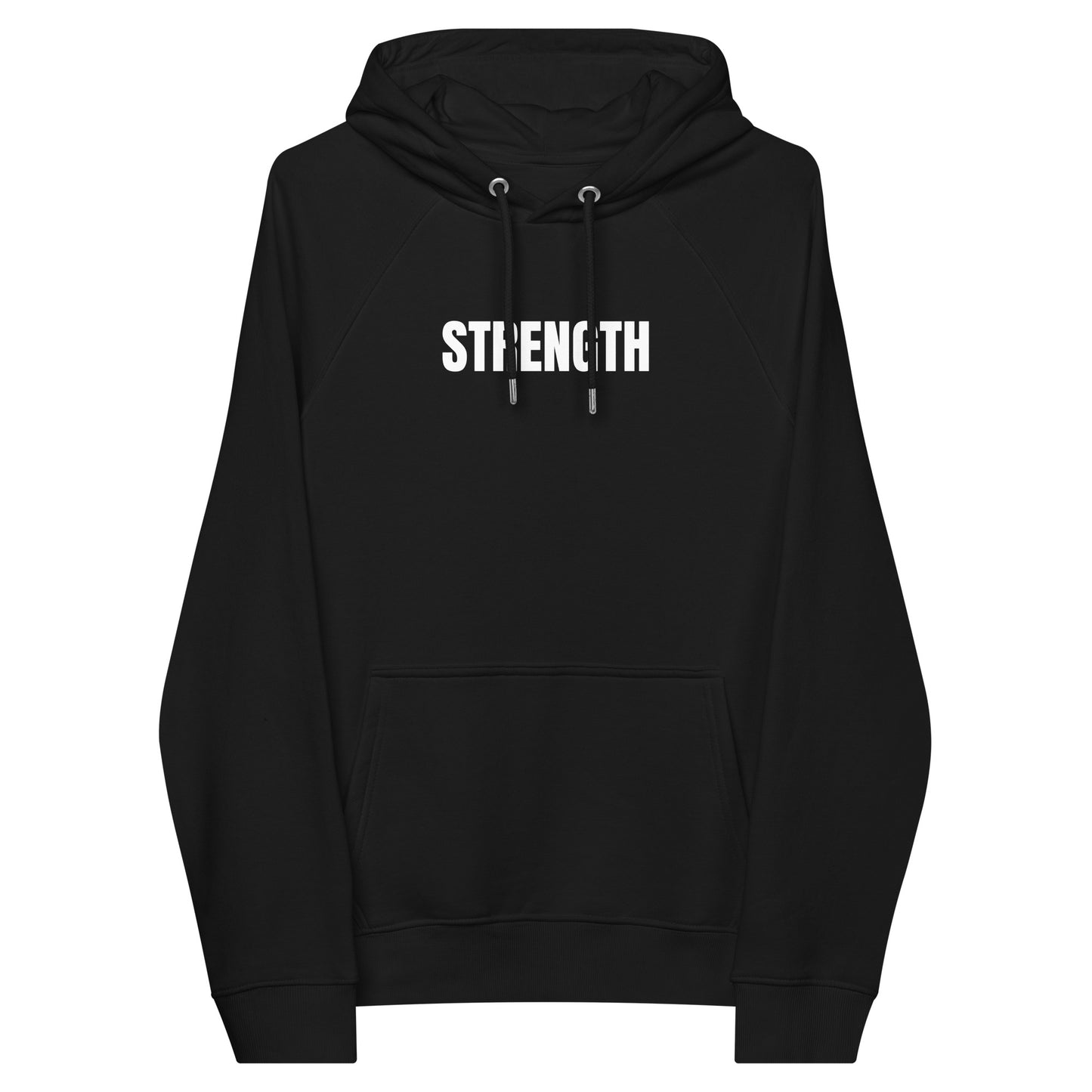 Strength Unisex eco raglan hoodie