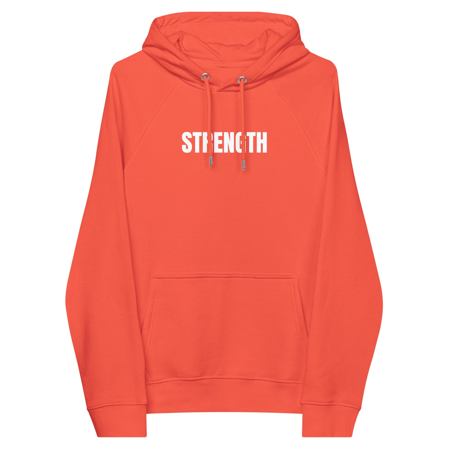 Strength Unisex eco raglan hoodie